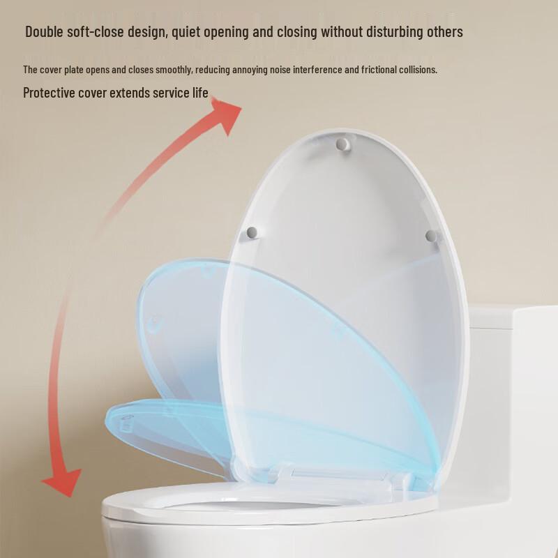 BSITN Universal Soft-Close Toilet Seat with Patented Handle