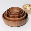 Abay Japanese Style Acacia Wood Round Bowl