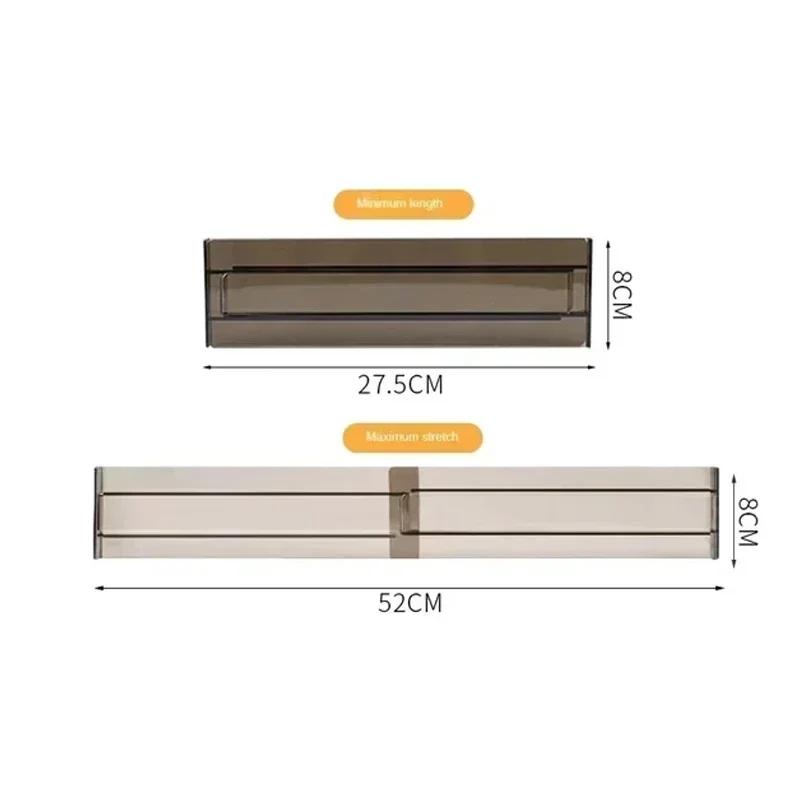 Fiókelválasztók Állítható Konyhai Bővülő Összehúzódó Kombinációs Fiókszervező Átlátszó Műanyag Szervező Tárolódoboz