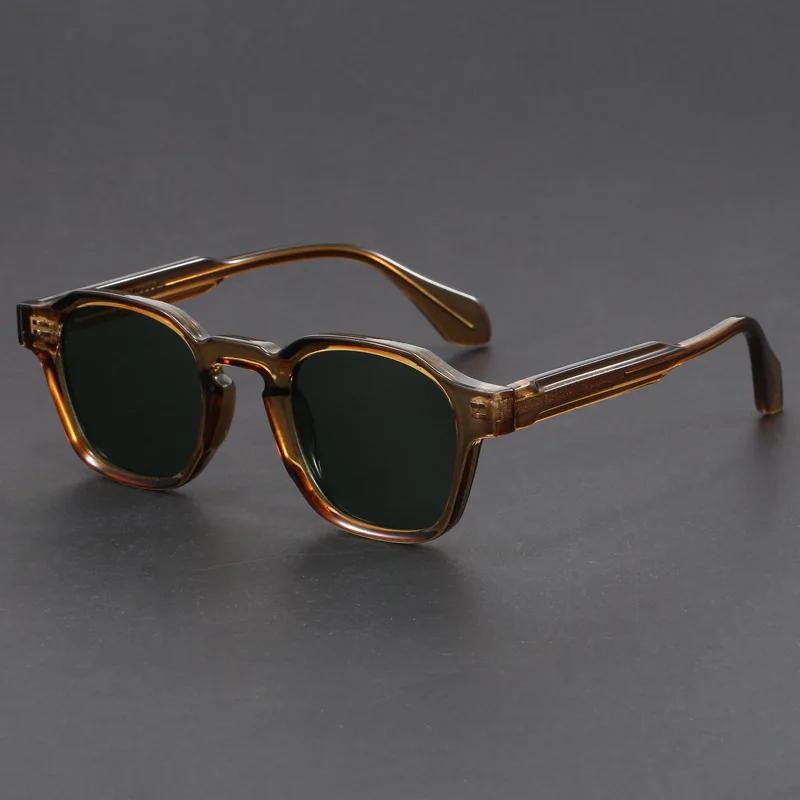Korean Style Retro Sun Eyeglasses for Women Thick TR90 Material Frame Square Sunglasses Men UV400 Trending Luxurious Brand Sun Sunglasses For Drive