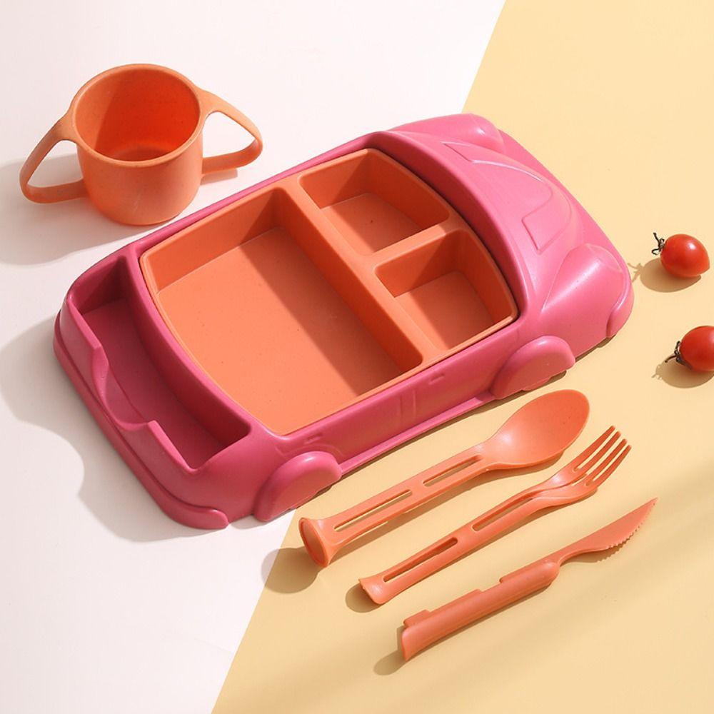 Cartoon Children's Tableware Set Detachable Kid's Lunch Plate Feeding Food Tray  Kindergarten