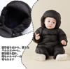 Reegoo Peter Down Baby Waterproof Size 73 Boys' Jumpsuit, Romper, Coverall, Fleece, Warm, Black, (6-9 Months)