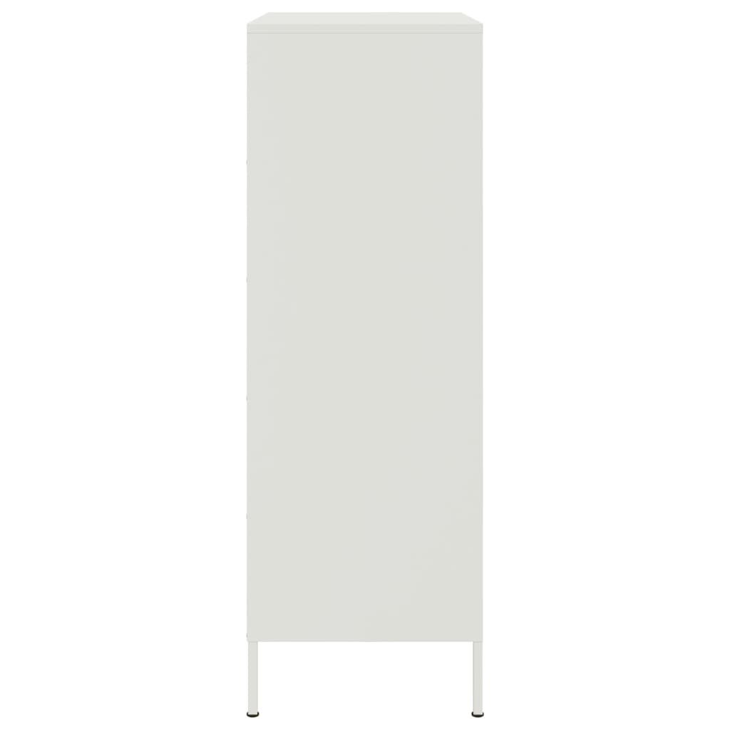 Highboard White 68 x 39 x 113 cm Steel