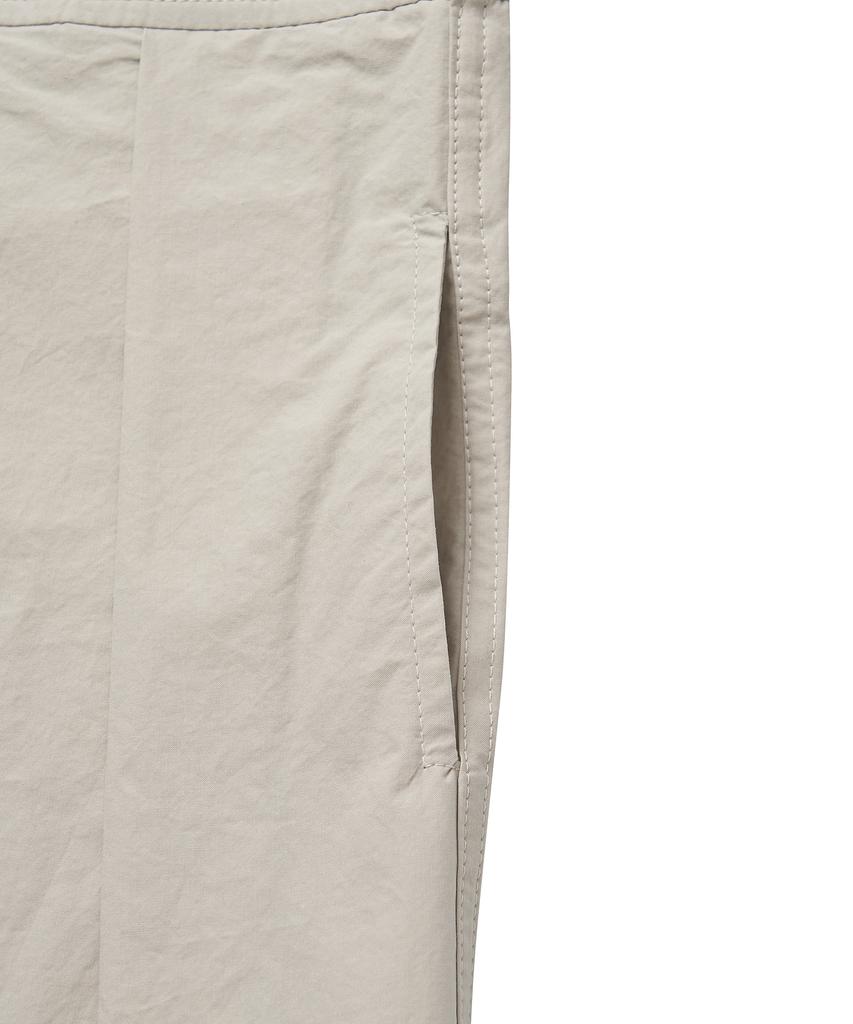 Cotton Bell Pleated Skirt Dress - Gray