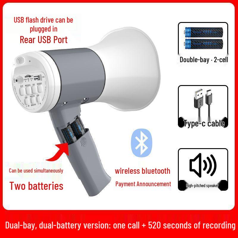 Portable Rechargeable Outdoor Megaphone & Horn Amplifier Speaker