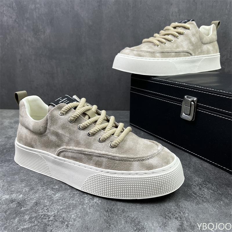 Fashion Men's Shoe Trend 2025 Spring New Casual Breathable Soft Soled Canvas Shoes Lightweight and Simple Casual Board Shoes Sneakers