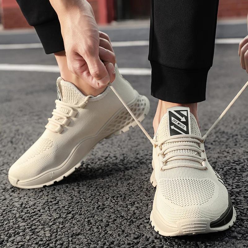 Herrenschuhe Vulkanisierte Schuhe Mode Fitness Sportschuhe Herren Air Mesh Atmungsaktive Freizeitschuhe für Outdoor-Trainer
