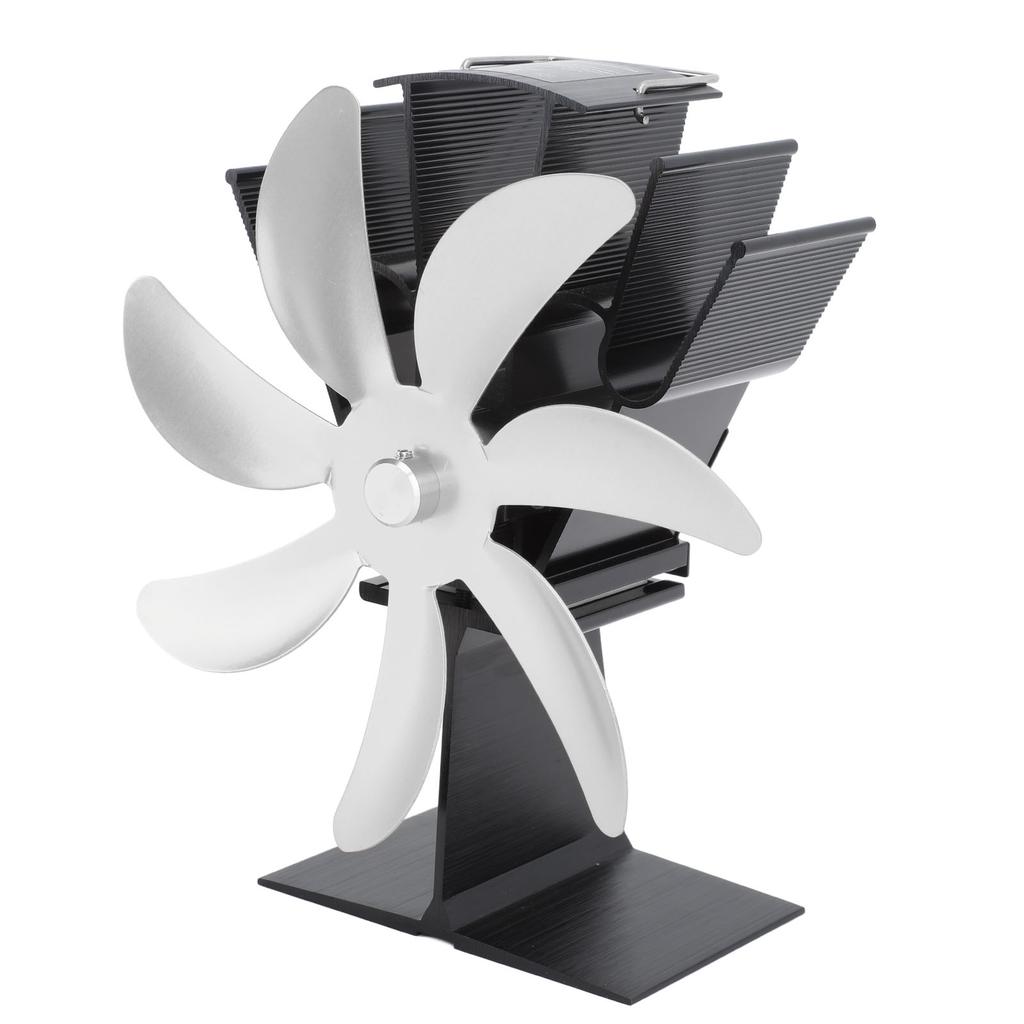 7-Blatt-Wärmebetriebener Ofenventilator, thermoelektrische Kaminventilatoren aus Aluminiumlegierung für Holzbrenner