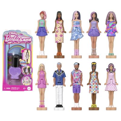 Barbie Mini Barbieland Fashionista Různé (Barva na nehty) Výprodej 10 mikro panenek - krabice s převlékacími domečky pro panenky, nákup pro dospělé od 6 let, multi 986Aset-JCP97