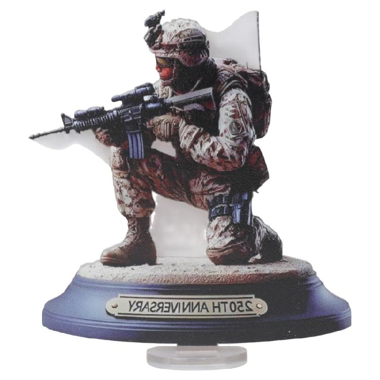 Home Decors Acrylic Souvenir Patriotic Soldier Figurine Commemorative Ornament for American 250th Anniversary Sculpture