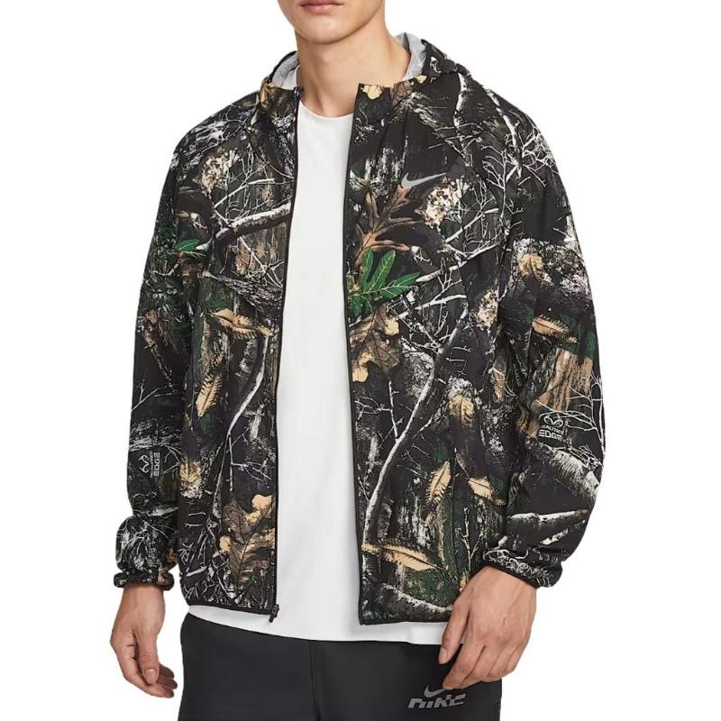 Nike Stride Dri-FIT Men s RealTree Running Jacket Black IO7768-060 S