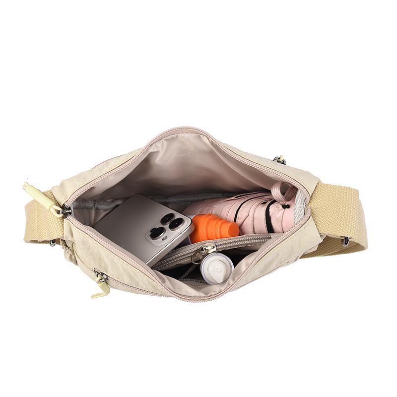 Crossbody Bag Women's Large Capacity Shoulder Bag Lightweight Multi-Layer Middle-Aged Mother Bag