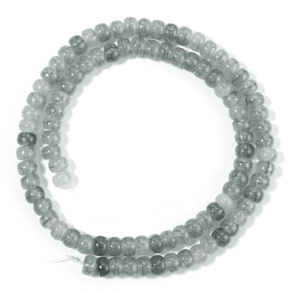 1 Strand Abacus Glass Beads Dual Color Mixed Crack Beads Spacer Beads For DIY Bracelets Keychain Charms Jewelry Making Supplies