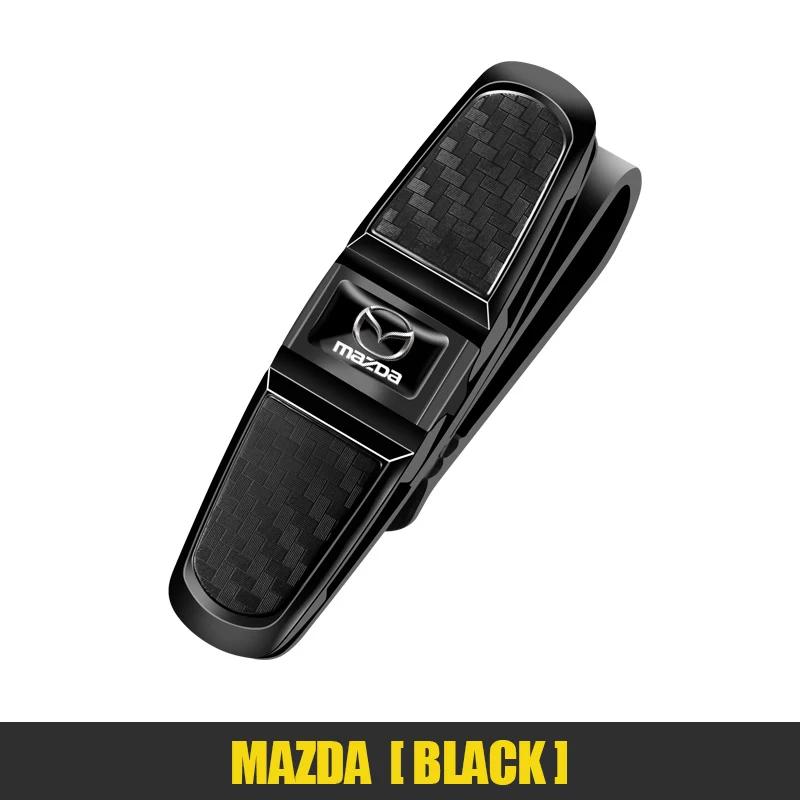 

2025 Hot Car Interior Glasses Clip Storage Holder Accessories For Mazda BK CX3 CX9 MS 6 3 Atenza CX5 2 CX30 MX3 5 MX5 RX8 Axela чёрный