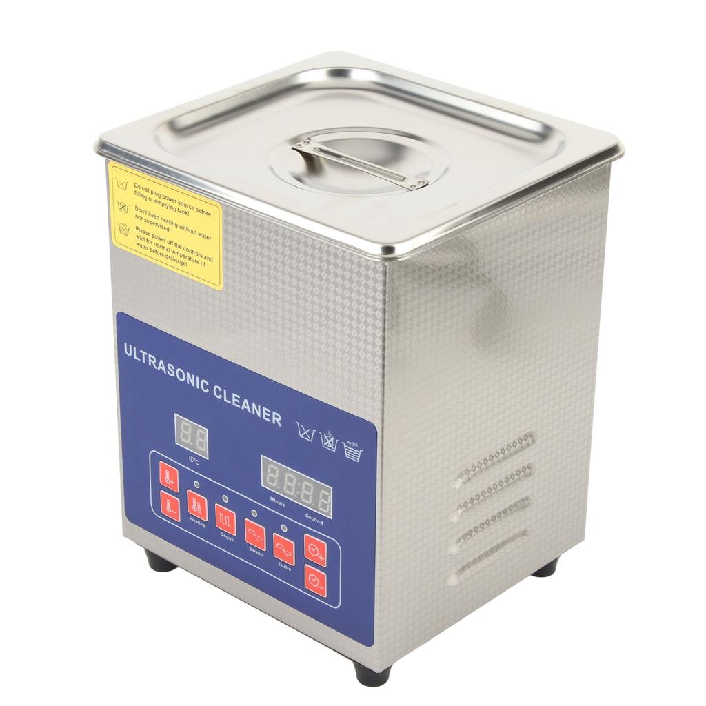 Ultrasonic Cleaner 2L Dual Frequency 40KHz 28KHz Cleaning Machine with Heating Timing MH‑010G
