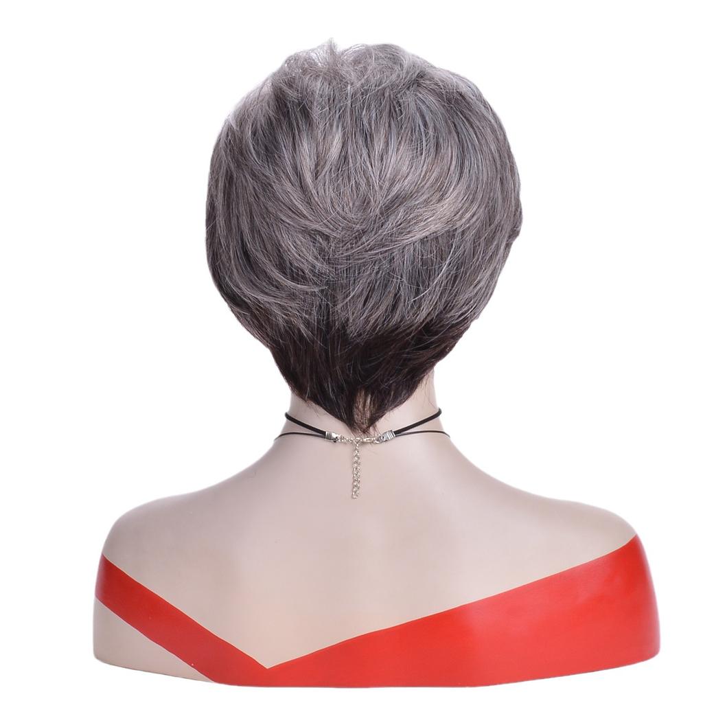 Fluffy Mixed Color European and American Women's Wig Hair