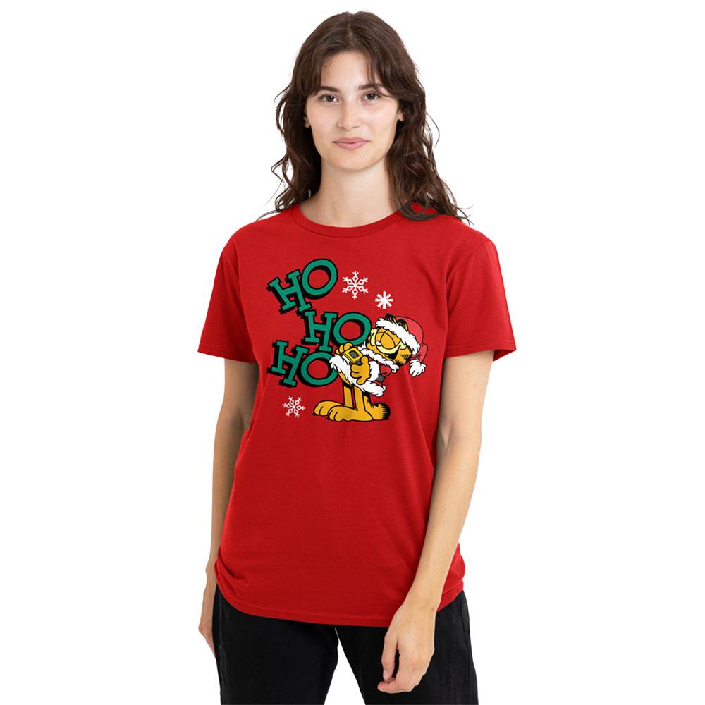 Garfield Womens/Ladies Ho Ho Ho Christmas T-Shirt