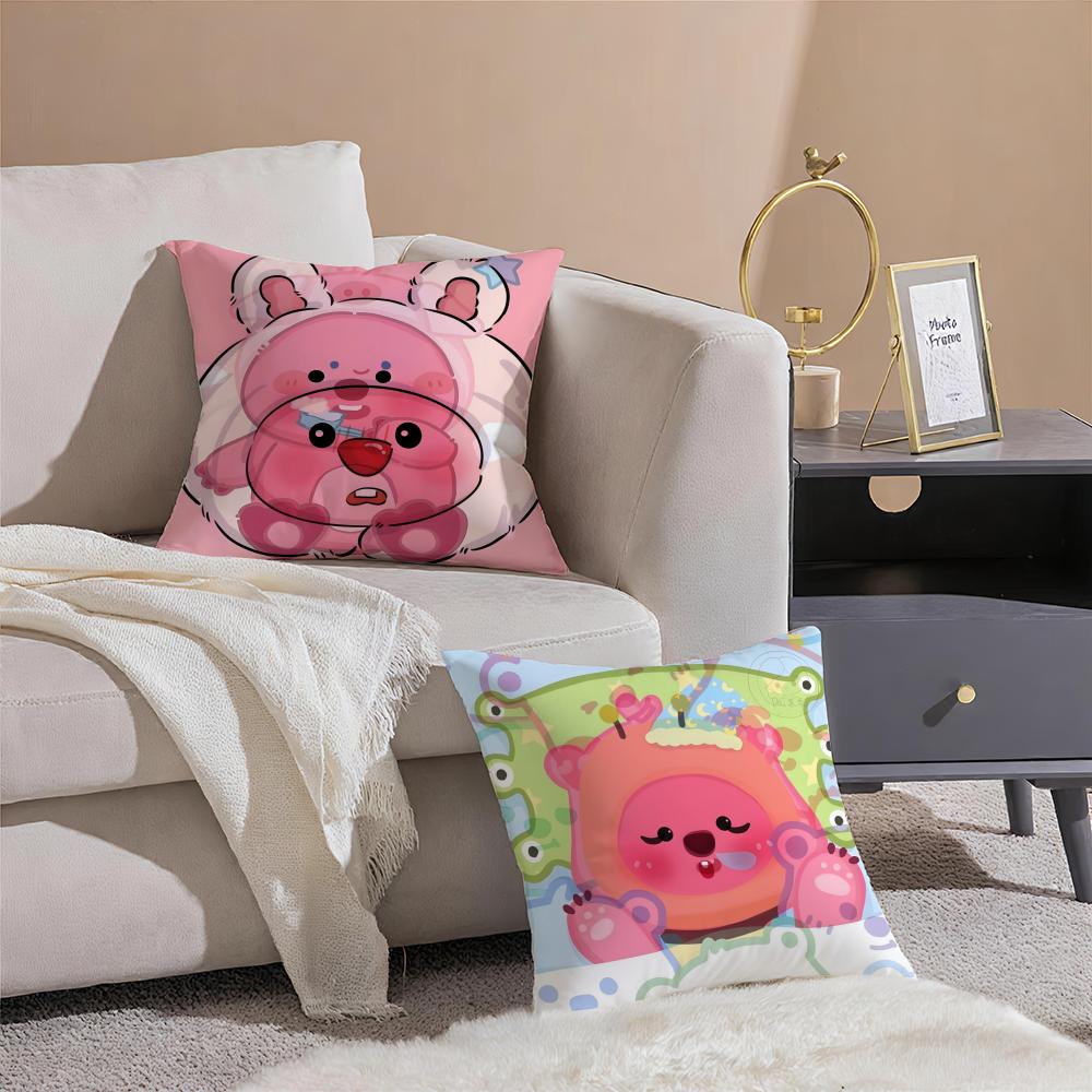 Custom Zanmang L-Loopy Throw Cushion Cover Anti-dustmite Pillowcase Invisible Zipper Silky Short Plush Sofa Cushion Cover