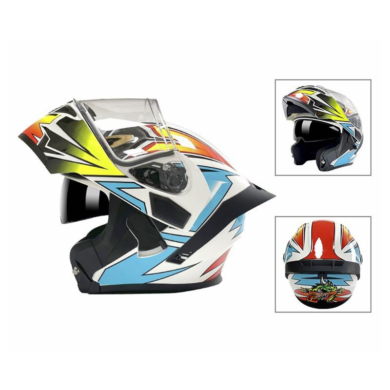 Full Face Motorcycle Helmet Men Women Lightweight Anti-Cold Dual Visor DOT Certified