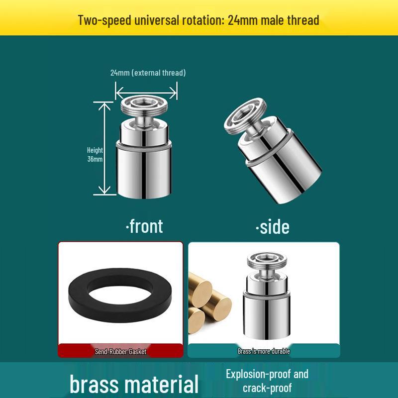 Anti-Splash Faucet Aerator with Filter Screen for Kitchen Sink