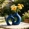 Vase Ornament, Resin Decorative Vase Sculpture, Table Decor for Living Room Bedroom Office Home Balcony Indoor