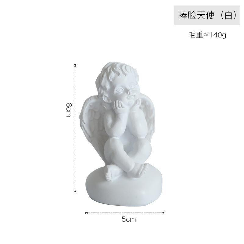8–30cm Continental-Inspired Resin Praying Angel Figurine | Distinct Contemporary Style Workmanship Bedroom & Shelf Adornment