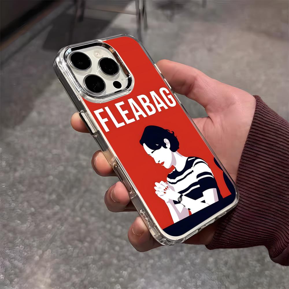 Funda para Teléfono TV F-Fleabag Para IPhone 17 Air 16 E 15 14 13 12 11 Plus Pro Max Transparente Galvanizado Funda Blanda