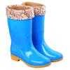 New Medium Tube Waterproof Rain Shoes Rain Boots Water Shoes Women's Fashion Adult Rubber Shoes Overshoes Velvet Water Boots Non-slip Work Summer