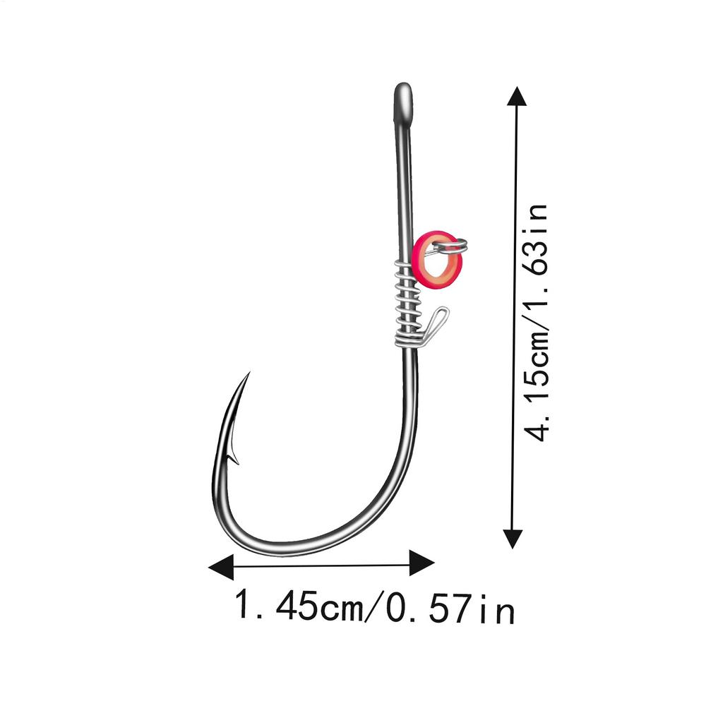 10pcs Live Shrimp Bait Hooks Fishing Hooks-Live Shrimp Fixed Hooks Carbon Steel Barbed with Holes 2# 3# 4# Catfish Bass Fishing