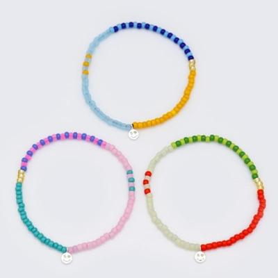 BONBEAU Color Beads Stripe Layered Bracelet