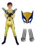 Halloween Wolverine Kids Jumpsuit with Claws & Mask - Deadpool 3 Wolf Uncle Cosplay