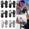 PU Leather Waterproof Gloves Fleece Lining Touch Screen Gloves Non-Slip Gloves  For Women Man