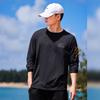 Trailblazer Comfortable Pure Cotton Spring and Autumn New Product Men's T-shirt Knitted Long Sleeve Round Neck Inner Printed Casual Bottom Shirt