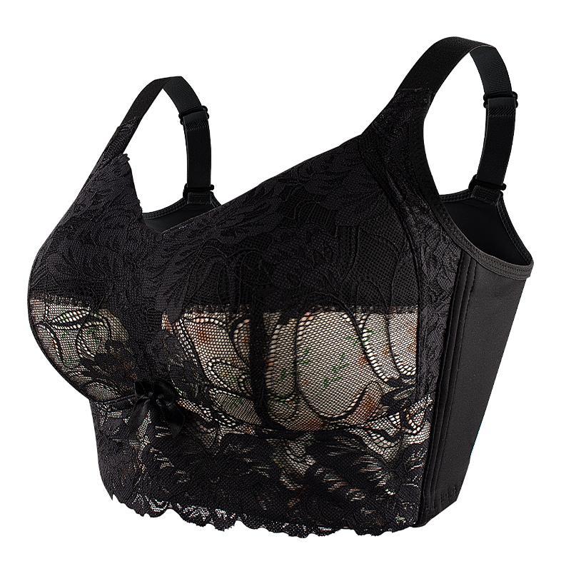 FallSweet Übergröße Unterwäsche Damen Spitze BHs Nahtlose Minimizer Bralettes Weiche kabellose BHs Damen Lingerie 36CD-46CD