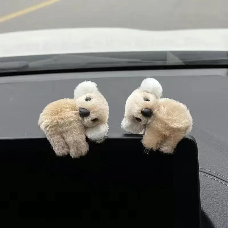 NEW Cute Cartoon Plush Koala Car Interior Decoration Auto Rearview Mirror Control Screen Decoration Car Interior Accessories