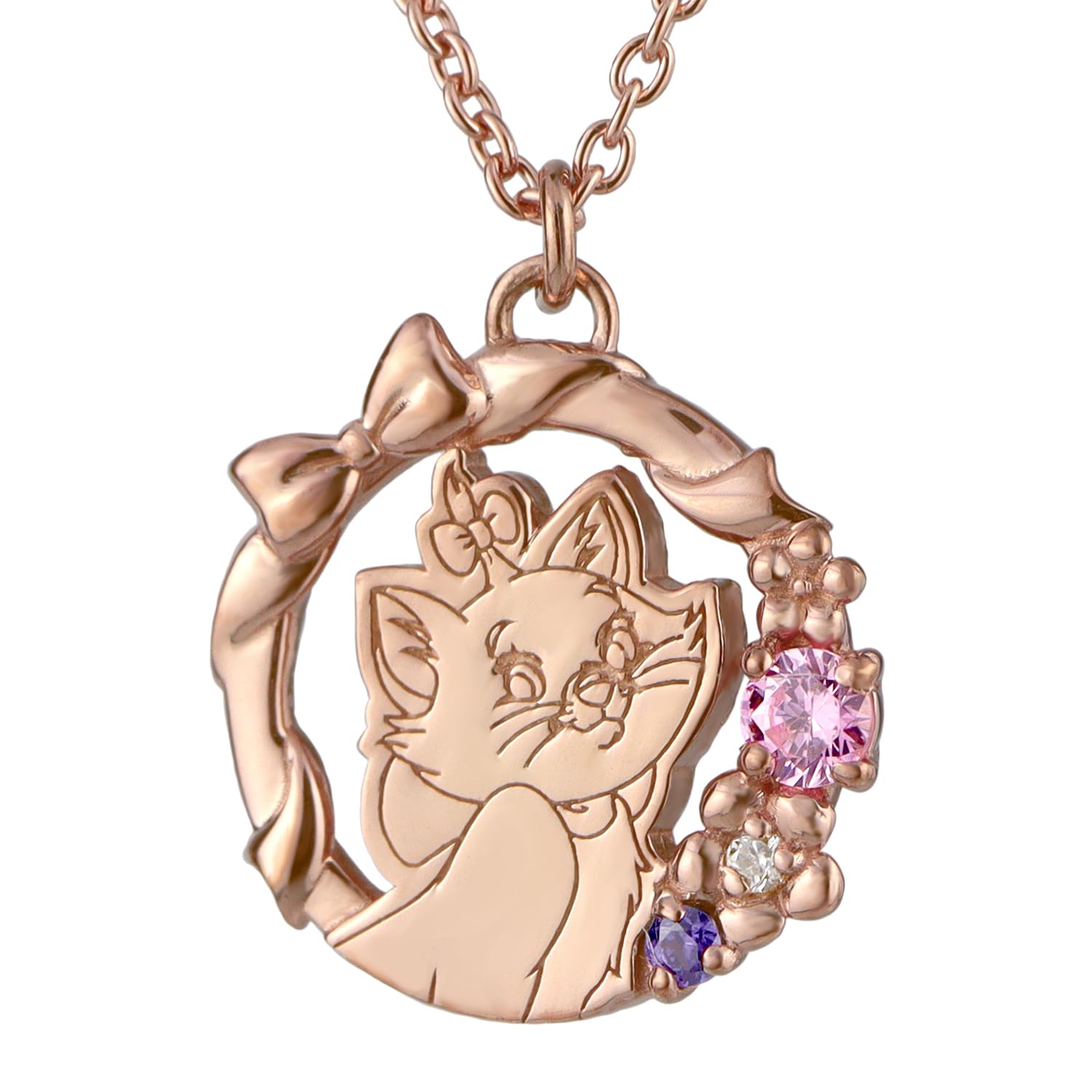 

Gin no Disney Limited Edition Aristocats Marie Necklace for Women Silver 925 Official Disney Merchandise [Shinjuku Kura]