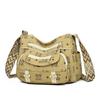 Women's Bag Printed Multi-Layer Shoulder Crossbody Bag Middle-Aged Mother's Bag