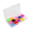 Rainbow Handmade DIY Rubber Band Bracelet Weaving Kit with 15 Grids