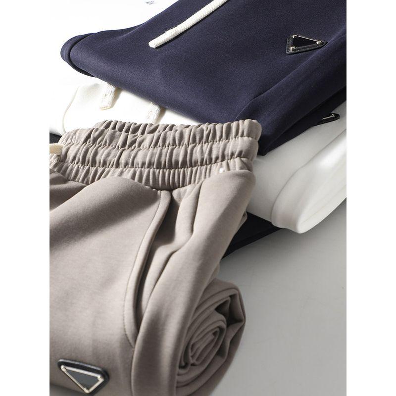 American Knitting Sports Pants Men's Fall Air Layer Space Cotton Pants Ankle-Tied Sweatpants Export Men's Casual Pants