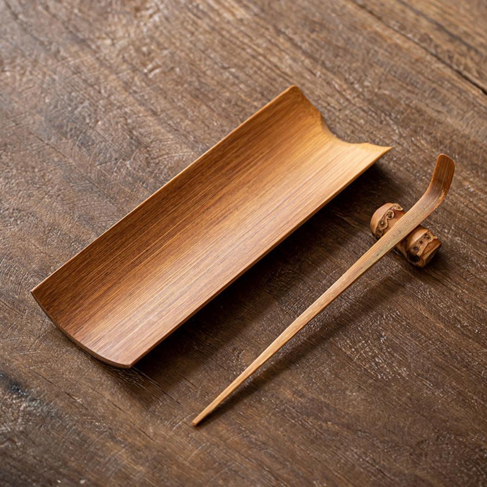 Natural Tea Ceremony Accessories Vintage Tea Needle Cha Ze Bamboo Tea Scoop  office