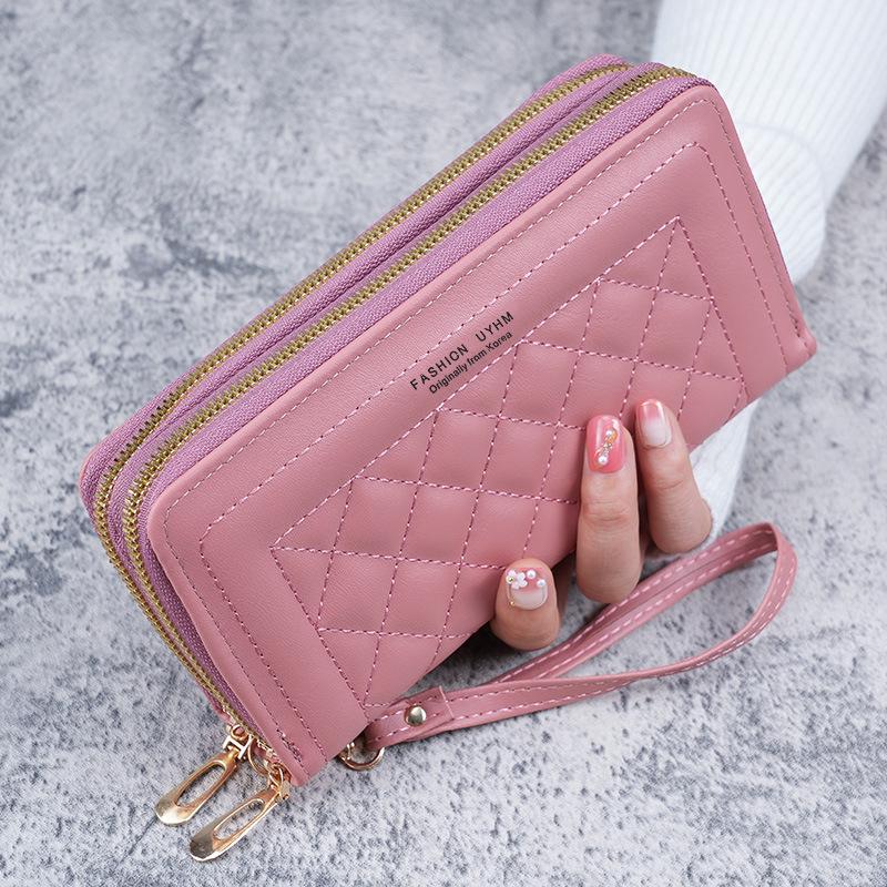 Women's 2023 Long Korean Style Wallet: Double Zipper Phone Bag, Large Capacity Card Holder, Coin Purse.