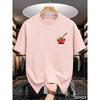 Creative Fun Small Icon Print Short Sleeve T-shirt Summer Comfortable Fashionable Breathable Casual Versatile Sports Unisex Cotton T-shirt