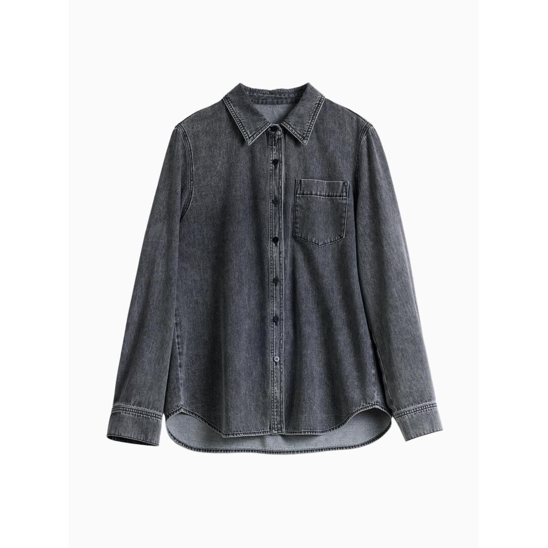 

2026 Spring Women s Cotton Denim Shirt: Simple Retro Casual Jacket 89589 Medium