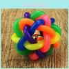 Colorful Rubber Ball Pet Cat Toy With Small Bell For Interactive Exercise Fun