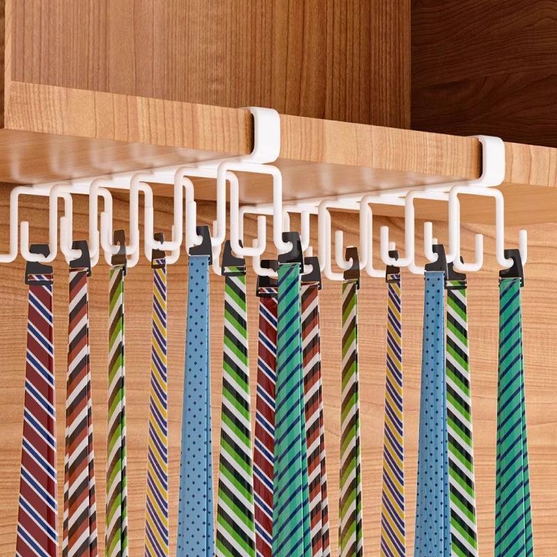 12 Hooks Kitchen Cup Kitchenware Storage Rack Long Row Cap Bag Tie Scarf Organizer Hanger Cupboard Holder Dormitory Rack
