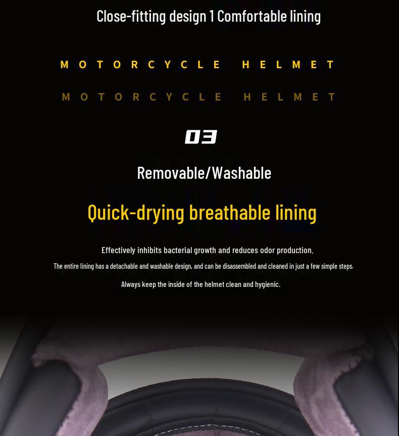 AD Fiberglass Retro Full Face Motorcycle Helmet for Men and Women