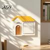 PLA Schalter Dekoration 3D Gedruckte Haus Dekoration, Leichter Rahmen mit Figuren Display Regal, Wandabdeckplatte für Home Office Wohnzimmer Cartoon