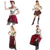 Damen Oktoberfest Cosplay Kostüm mit dehnbarer Rundhalsbluse