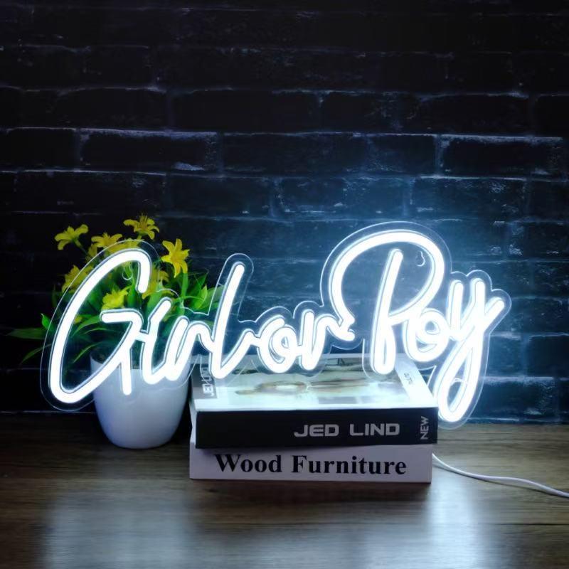 Happy Birthday LED Neon Sign - Acrylic Backplate Decoration Light