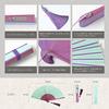 BOUDAI Folding Fan by COLOR [Light Green x Purple]